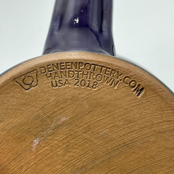 Deneen Pottery "Cracklings" Coffee Mug Cup Purple Glaze Destin Florida 2018 USA - Picture 6 of 8